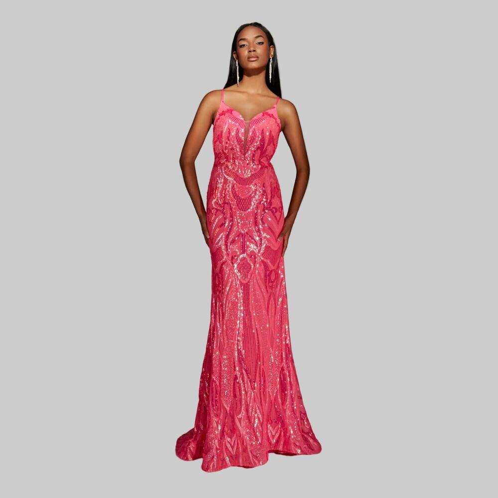 Alyce Paris hot pink dress, size 14, NEW WITH TAGS!